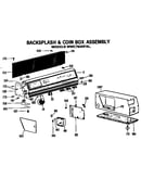 Backsplash and coin box for wwc7500fal