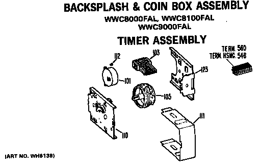 TIMER ASSEMBLY FOR WWC9000FAL