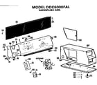 GE DDC5000FAL backsplash and coin box diagram