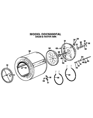 Drum and heater assembly