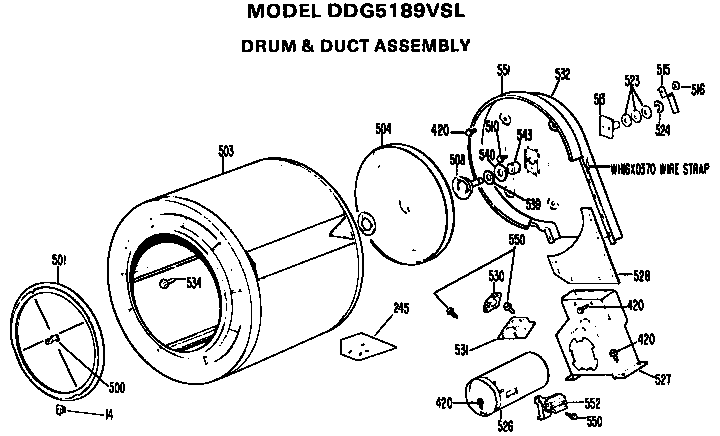 Drum and duct assembly