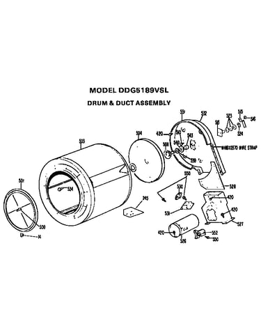 Drum and duct assembly