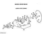 GE DDG5189VSL blower and drive assembly diagram