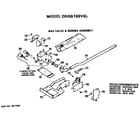 GE DDG5189VSL gas valve and burner assembly diagram