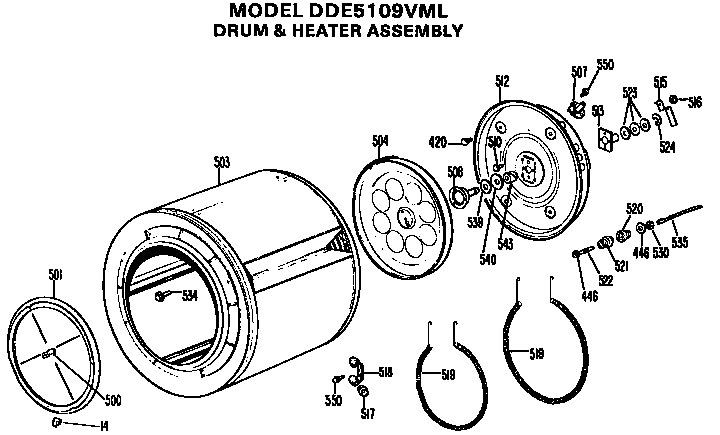 Drum and heater assembly