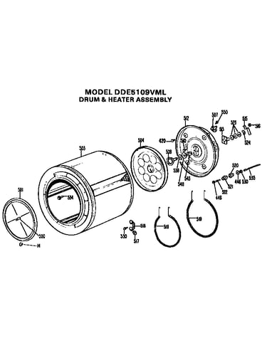 Drum and heater assembly