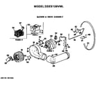 GE DDE5109VML blower and drive assembly diagram