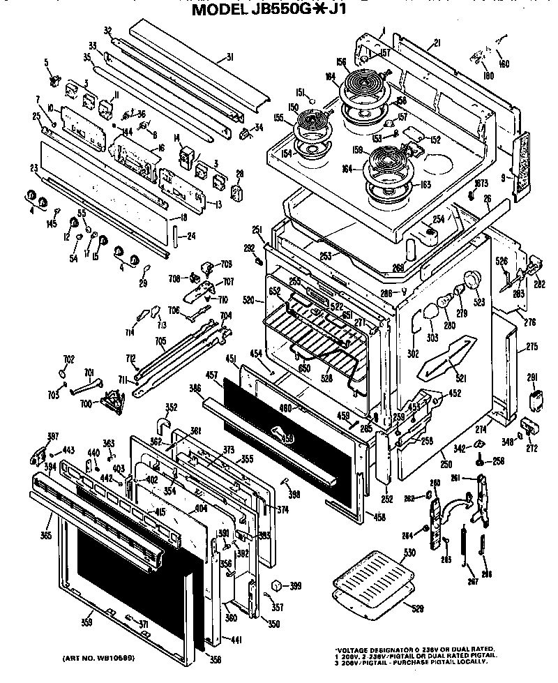 Main body/cooktop/controls