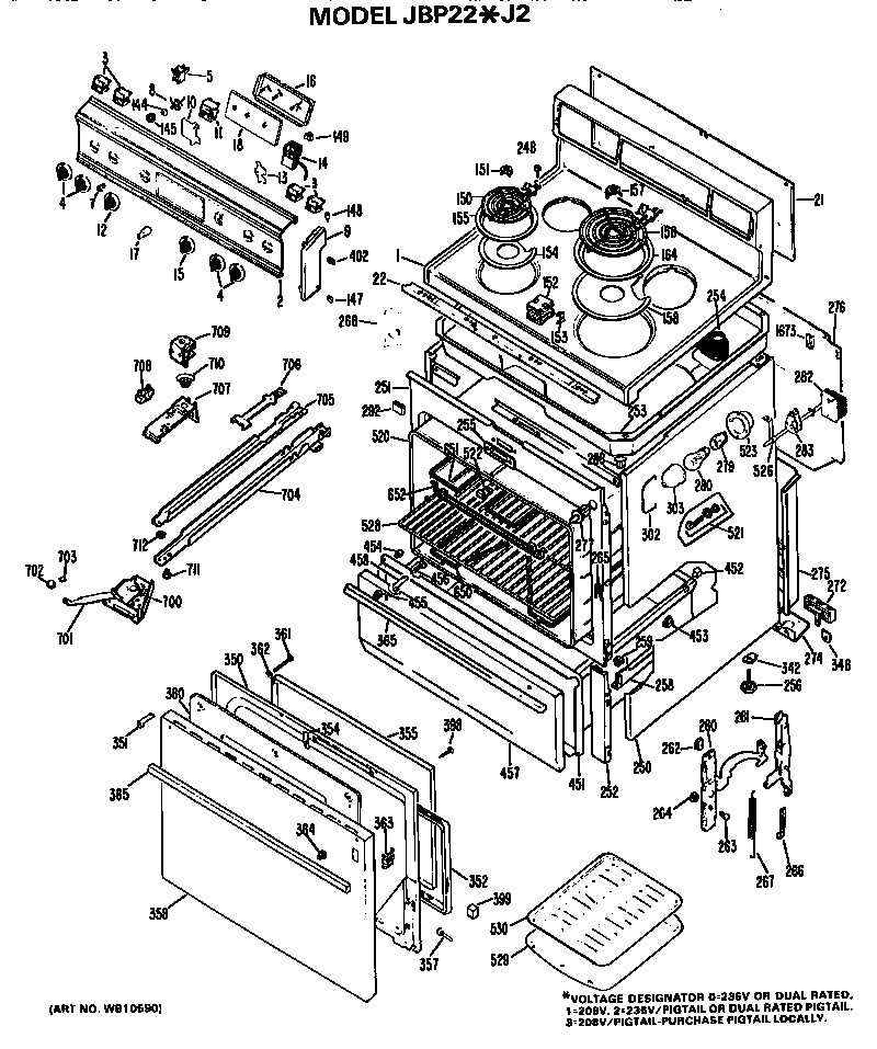 Main body/cooktop/controls