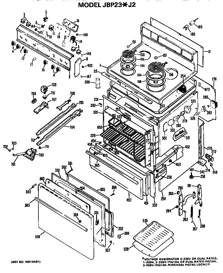 MAIN BODY/COOKTOP/CONTROLS