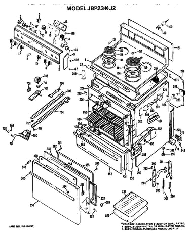 Main body/cooktop/controls