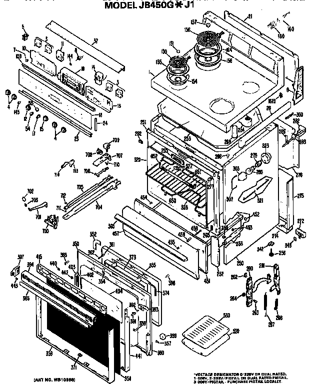 Main body/cooktop/controls