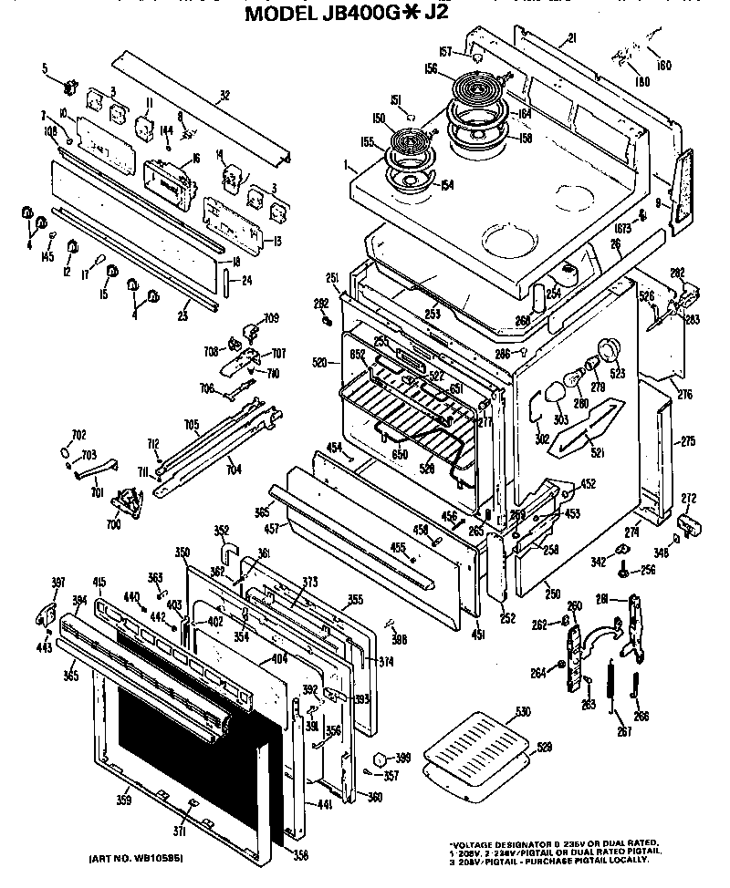 Main body/cooktop/controls