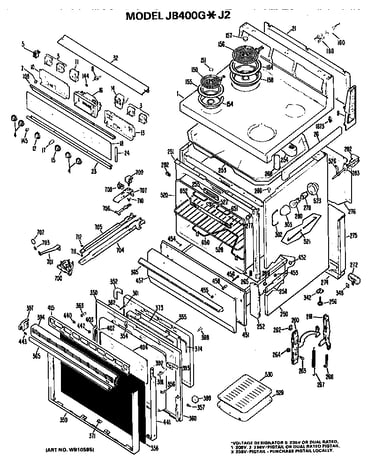 Main body/cooktop/controls