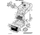 GE JBS03G*J2 main body/cooktop/controls diagram
