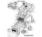 GE JBS16*J2 main body/cooktop/controls diagram