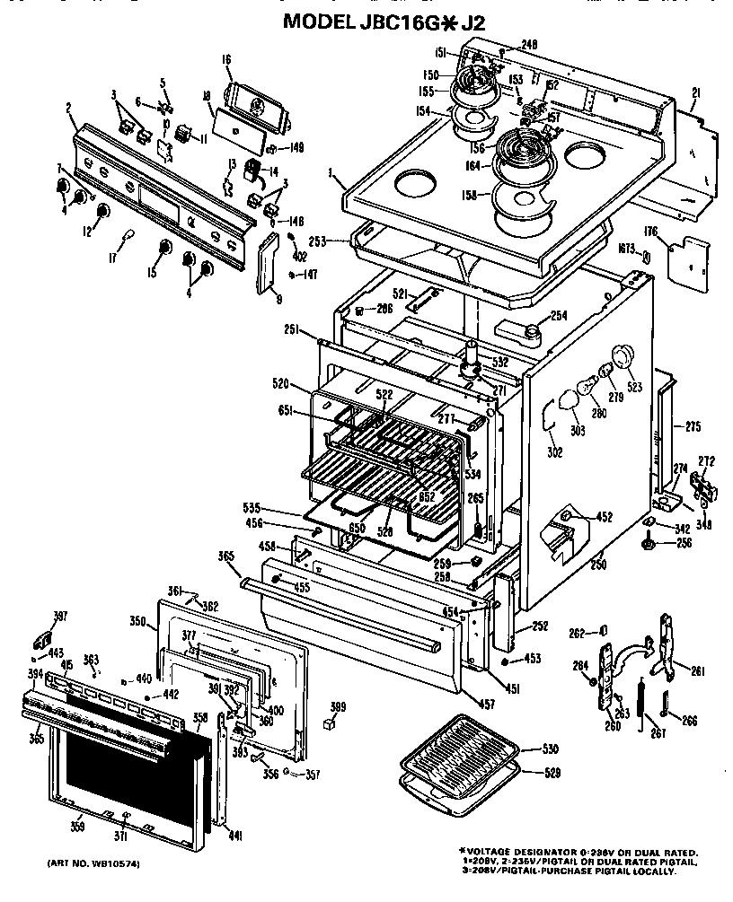 MAIN BODY/COOKTOP/CONTROLS