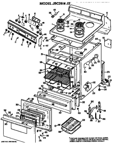 Main body/cooktop/controls