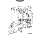 GE TFX24ZHB freezer section diagram