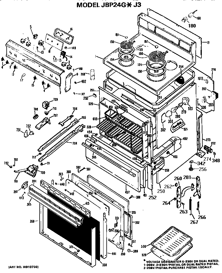 MAIN BODY/COOKTOP/CONTROLS