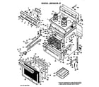 GE JBP26G*J3 main body/cooktop/controls diagram