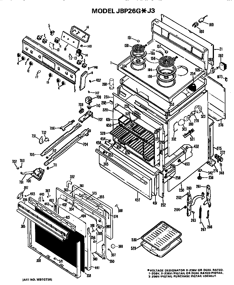 Main body/cooktop/controls