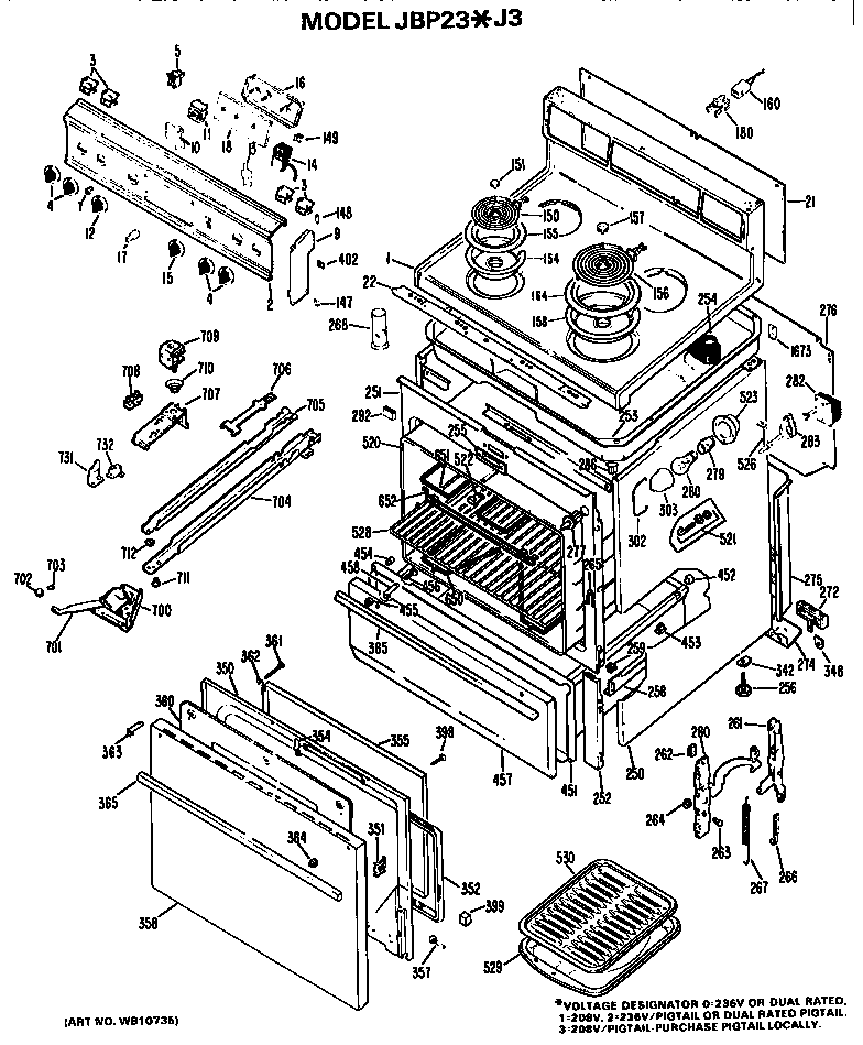 Main body/cooktop/controls