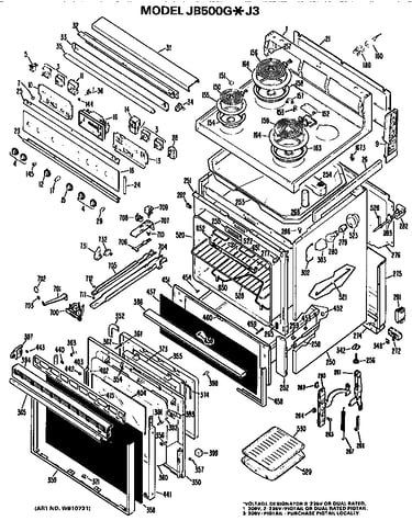 Main body/cooktop/controls