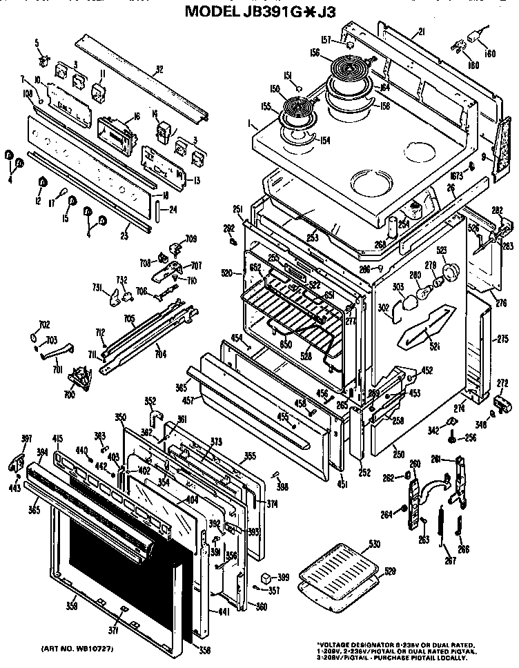 Main body/cooktop/controls