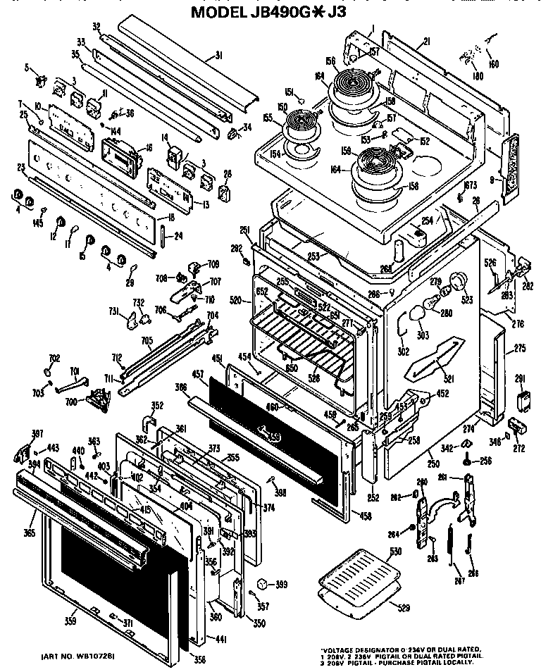 Main body/cooktop/controls