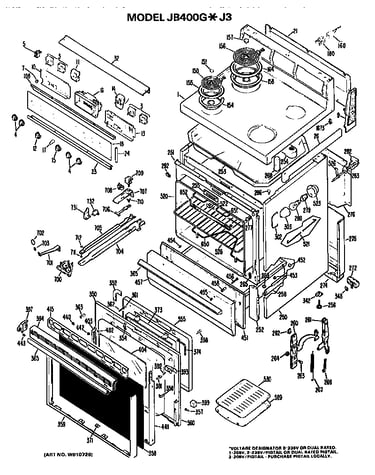 Main body/cooktop/controls
