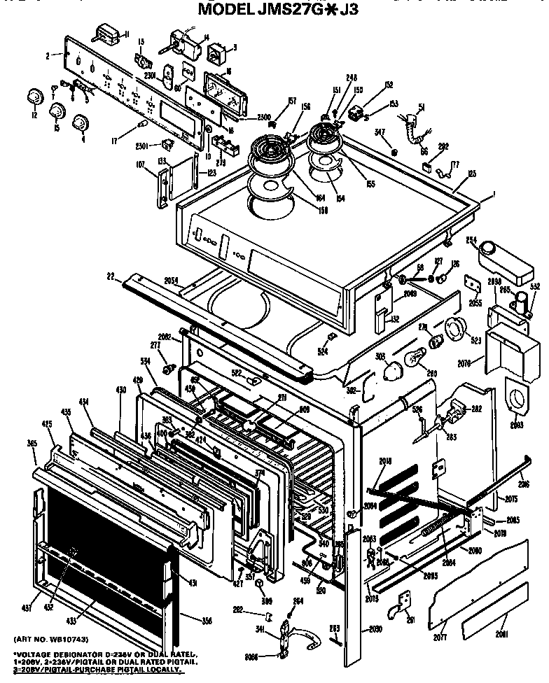 Main body/cooktop/controls