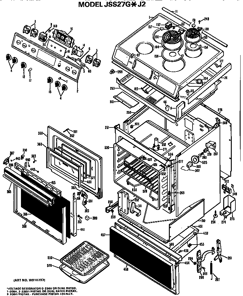 Main body/cooktop/controls