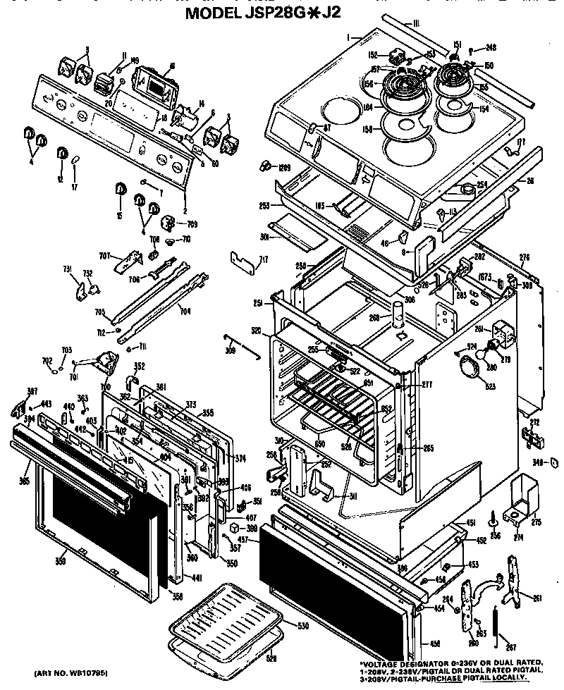 Main body/cooktop/controls