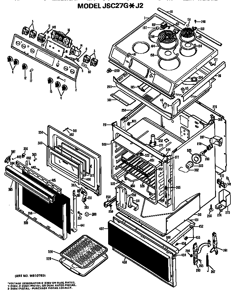 Main body/cooktop/controls