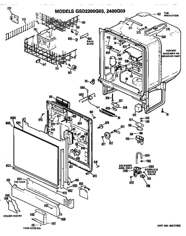 Tub/front panel
