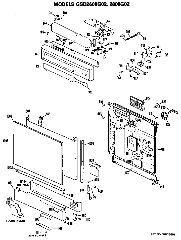 Front/control panel