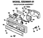 GE GSD900H-01 control panel diagram