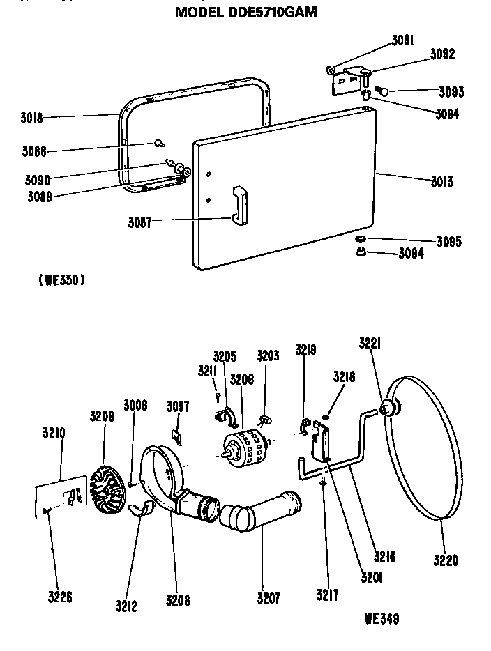Motor/blower and cabinet front