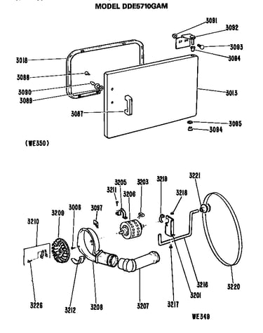 Motor/blower and cabinet front
