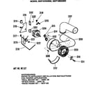 GE DDP1380GBM motor and blower diagram