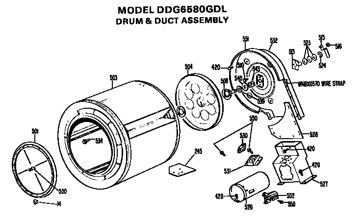 DRUM AND DUCT ASSEMBLY