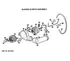 GE DDG6580GDL blower and drive assembly diagram