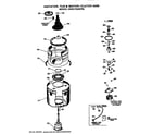 GE WWC7000FBL agitator/tub and motor/clutch assembly diagram