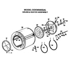 GE DDE6500GAL drum and heater assembly diagram