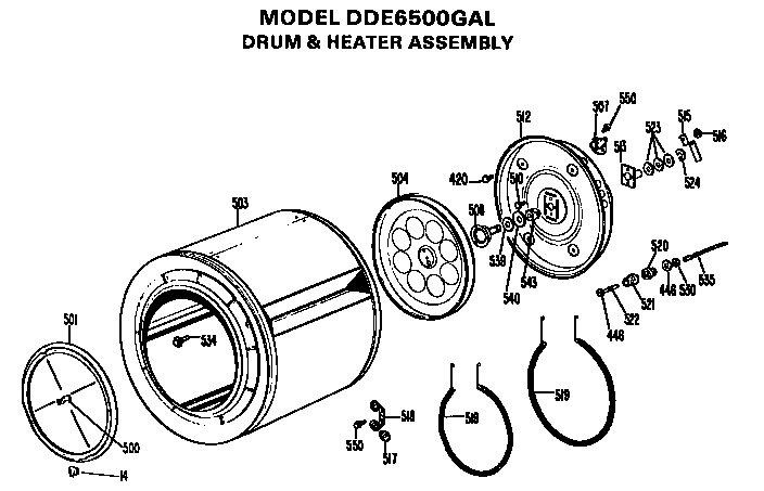 Drum and heater assembly