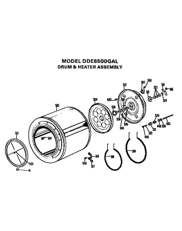 Drum and heater assembly