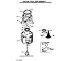 GE WWC8000FBL agitator/tub and pump assembly diagram