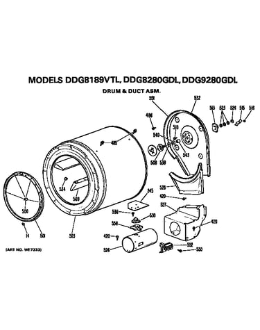 Drum and duct assembly