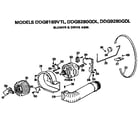GE DDG9280GDL blower and drive assembly diagram